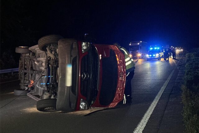 Unfall auf der A2 in Fahrtrichtung Hannover zwischen Recklinghausen und Castrop-Rauxel am 1.8.2024