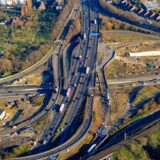 Das Kreuz Herne mit A42 und A43 aus der Luft.