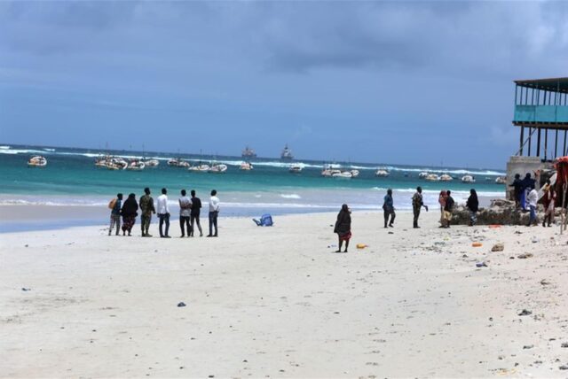 Am Lido Strand in Modadischu in Somalia ereignete sich der mutmaßlich islamistische Angriff.
