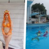 Meerjungfrauen im Freibad