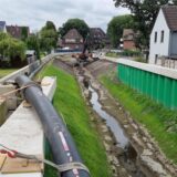 Baustelle am Dattelner Mühlenbach.