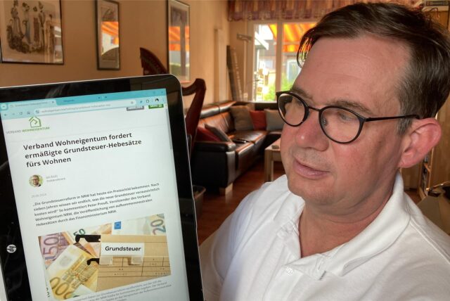Timm Brunster aus Sickingmühle spricht für die Eigentümer von 700 selbstgenutzten Wohnimmobilien in Marl.