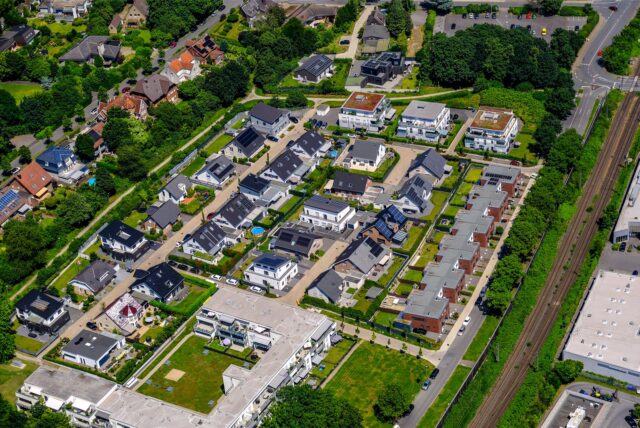 Luftbild von der Siedlung am Kräuterhof.