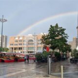 Ein Regenbogen über der Dortmunder City