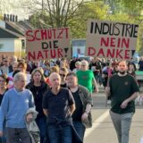 Demonstration zum Erhalt der Brechtener Niederung.