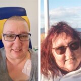 Carla Brockmeyer hat schon zahlreiche Therapien durchgemacht. Links: Aufnahme während einer Chemo. Rechts: „Grömitz, als wir dachten, ich hätte es geschafft“, schreibt sie zu dem Bild.