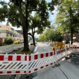 Die Baustelle auf der Kreuzstraße.