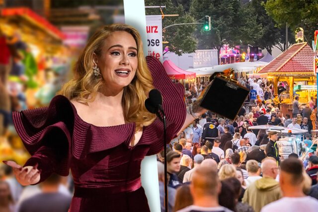 Menschenandrang in der Budengasse bei der Bartholomäuskirmes.