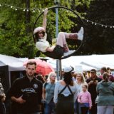 Ein Walkact auf dem Waltroper Parkfest 2023.