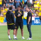 Sebastian Kehl im Gespräch mit Nuri Sahin und Lars Ricken.