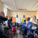 Der 1. Schulstunde ihres Lebens: Die Walklasse 1c der Elisabethschule Obercastrop war konzentriert.