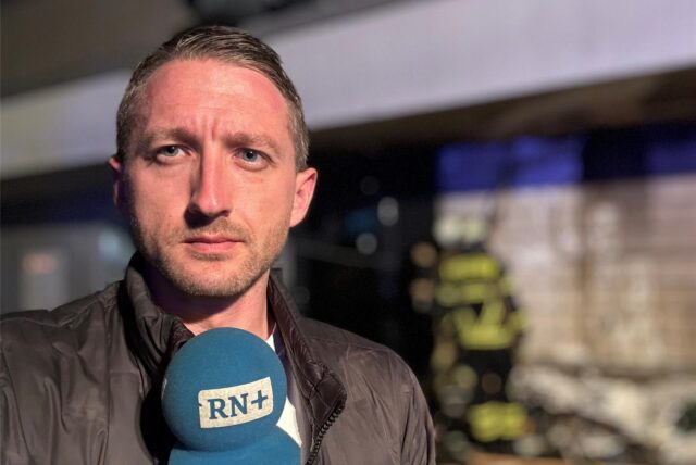 Reporter Philipp Pohl am Einsatzort