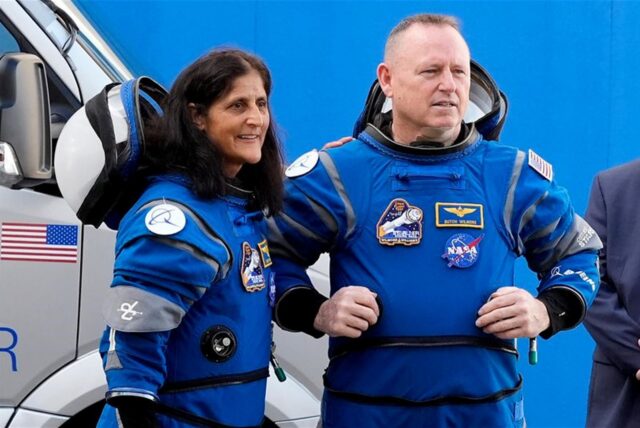 Die Nasa-Astronauten Suni Williams und Barry Wilmore.