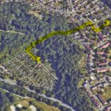 In etwa in diesem Bereich wird sich der Besuch des Bundeskanzlers Olaf Scholz am Montag (26.8.2024) abspielen: Er wird vom Hammerkopfturm (Erin Schacht 3) den Weg den Berg runter nehmen zum KGV Schellenberg. Weite Teile werden abgesperrt sein.