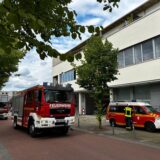 Die Feuerwehr am ex-toom-gebäude in dorsten