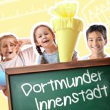 Fotos von den Erstklässlerinnen und Erstklässlern in der Dortmunder Innenstadt
