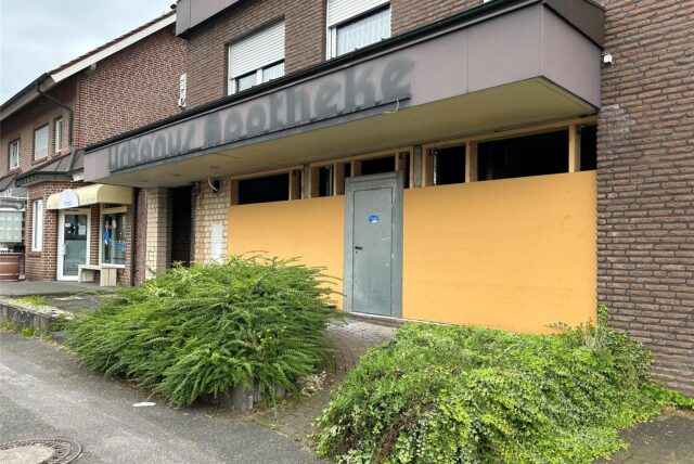 Eine ehemalige Apotheke wird umgebaut.