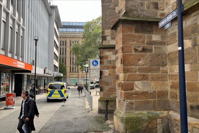 Polizei in der City Dortmund.
