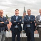 Der Vorstand der Energiegenossenschaft Haltern am See (v.l.): Maik Gerding, Henning Henke (Vorsitzender), Carsten Schier, Olaf Büchter