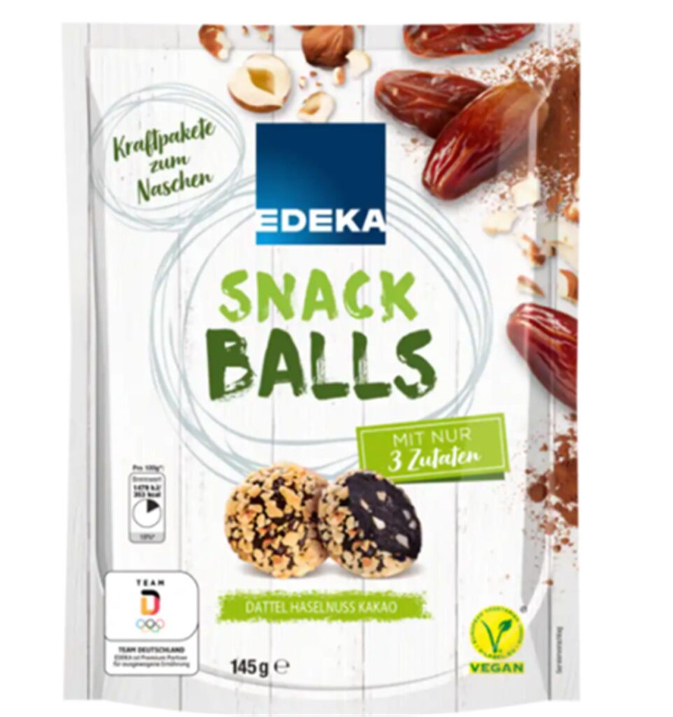 Abbildung der Snack Balls von Edeka, die von einer Rückrufaktion betroffen sind Abbildung der Snack Balls von Edeka, die von einer Rückrufaktion betroffen sind