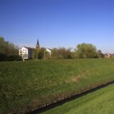Rapphofs Mühlenbach, Blick bachabwärts unterhalb der Brücke Marler Straße 63.