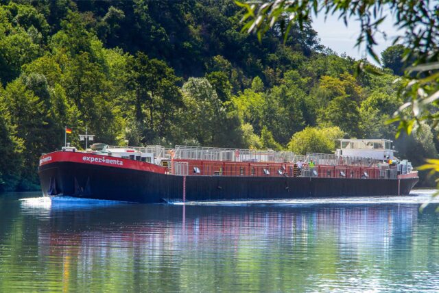 Das Schiff „MS experimenta“.