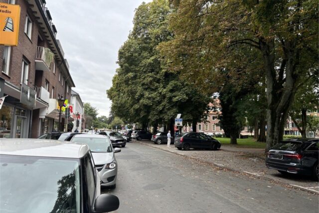 Parkende Autos an der Koeppstraße