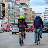 Radfahrer fahren auf dem Wallring in Recklinghausen