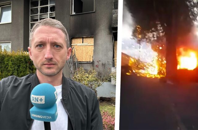 Philipp Pohl steht vor einem Haus in Dortmund.