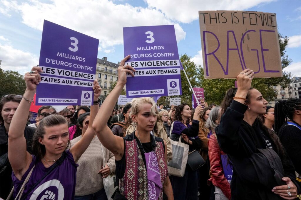 Der spektakuläre Missbrauchsprozess in Avignon hat zu frankreichweiten Demonstrationen gegen sexuelle Gewalt gegen Frauen geführt. Der spektakuläre Missbrauchsprozess in Avignon hat zu frankreichweiten Demonstrationen gegen sexuelle Gewalt gegen Frauen geführt.