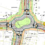 Der Plan zeigt den Sinsener Schlaufenkreisverkehr, der 2025 die Kreuzung Halterner Straße/Schulstraße ersetzen soll.