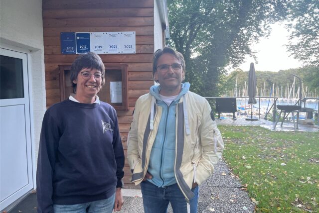 Susanne Kleine Schulte und Tom Starke vom Segelclub Stevertalsperre (SCST)