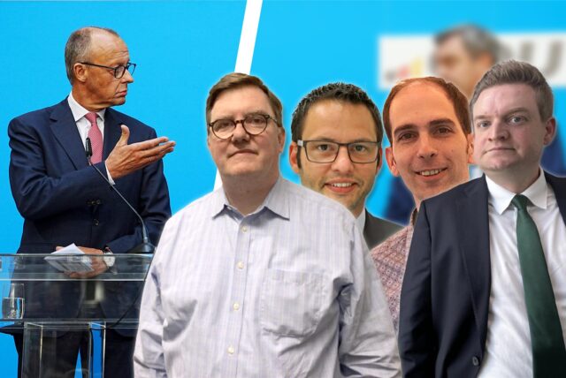 17.09.2024 in Berlin: Friedrich Merz (l.) und Markus Söder geben auf einer Pressekonferenz bekannt, wer der Kanzlerkandidat der Union bei der Bundestagswahl 2025 sein wird. Wir fragten die CDU in Castrop-Rauxel, wie sie die Entscheidung findet.