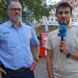 Polizeisprecher Torsten Sziesze gibt RN-Reporter einen Eindruck vom Start der Museumsnacht 2024 in Dortmund.