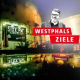 Eine Montage: Das Logo der Serie „Westphals Ziele“ ist neben dem früheren Ausgehviertel auf dem Thier-Galerie zu sehen.