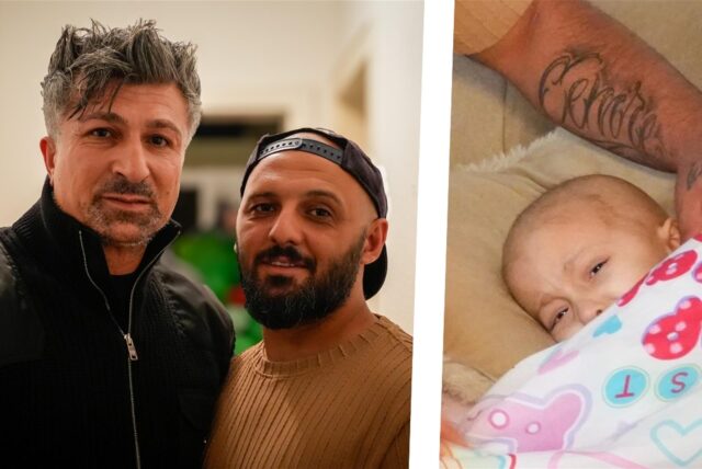 Lottomillionär Chico (l.) möchte Yasin Cankaya (M.) und seiner an Leberkrebs erkrankten Tochter Kumsal (4) helfen.
