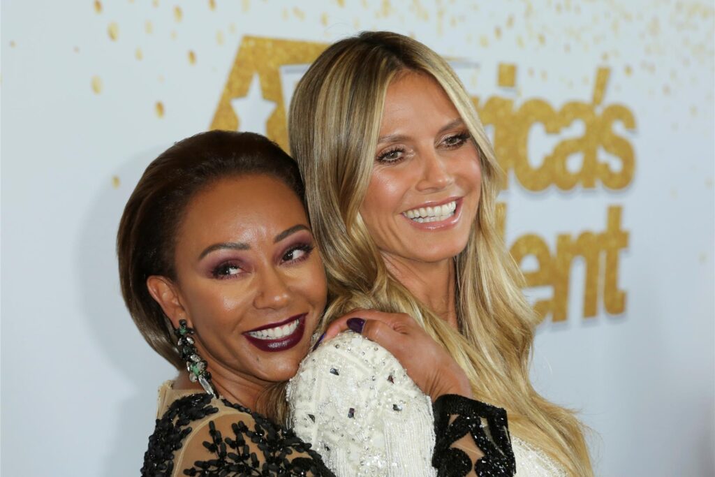 Model und Moderatorin Heidi Klum (r) und die britische Sängerin Mel B (Melanie Brown) kommen anlässlich der 13. Staffel der Serie «America's Got Talent» über den Roten Teppich. Model und Moderatorin Heidi Klum (r) und die britische Sängerin Mel B (Melanie Brown) kommen anlässlich der 13. Staffel der Serie «America's Got Talent» über den Roten Teppich.