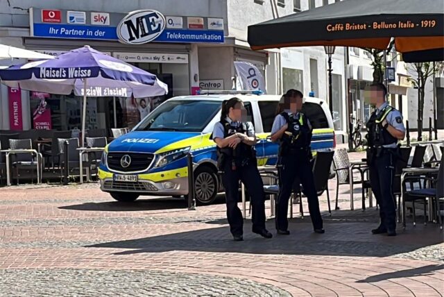 Polizei auf Halterner Marktplatz