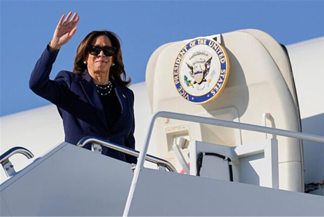 Die demokratische Präsidentschaftskandidatin und Vizepräsidentin Kamala Harris.