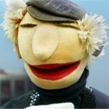 Die Handpuppe „Günna“ vor dem Dortmunder U