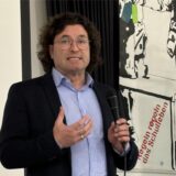 Thomas Thiel, hier bei einer Veranstaltung zum Thema Sicherheit im Juni 2024, will Bürgermeister von Castrop-Rauxel werden.