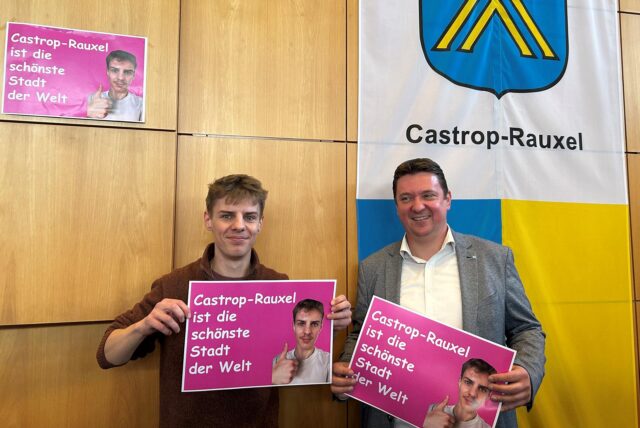 Am Sonntag (6. Oktober) haben sich TikToker Levi Penell und Bürgermeister Rajko Kravanja in Castrop-Rauxel getroffen, um über die von Levi geplante Plakat-Kampagne zu sprechen.