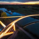 Der Sprung über die Emscher am Wasserkreuz Emscher aus der Luft: Viele Menschen haben das architektonische Highlight schon fotografiert. Wir suchen die schönsten Bilder.