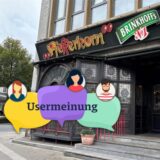 Das Pfefferkorn am Hohen Wall und eine Grafik mit der Aufschrift Usermeinung.