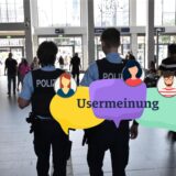 Polizisten im Hauptbahnhof.