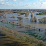Hochwasser der Lippe aus der Luft