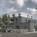 Die Sparkasse baut auf dem Gelände von Haus Nielinger einen zweistöckigen Neubau plus Staffelgeschoss.