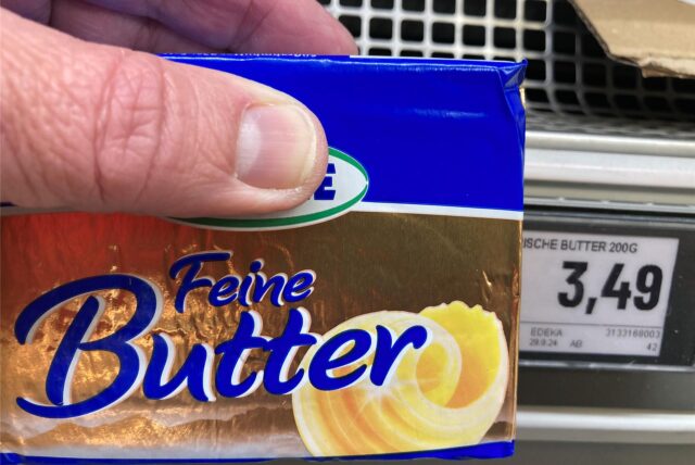 In diesem Marler Supermarkt werden für 200 Gramm Butter schon 3,49 Euro aufgerufen.