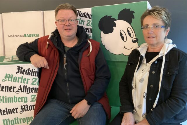 Zu Gast in unserer Redaktion: Grünen-Vorstandssprecherin Beate Kühnhenrich und Vorstandsmitglied Stefan Jansen