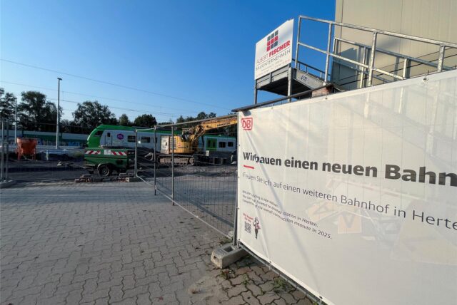 Aufnahme der Baustelle.